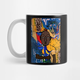 Dark Street Art Male Character with Basic Mask and Dark Eyes Mug